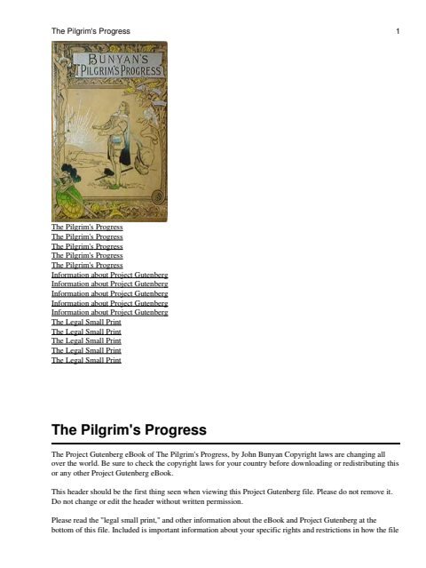 Cover of The Pilgrim's Progress