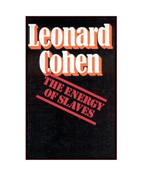 Cover of Energy of Slaves