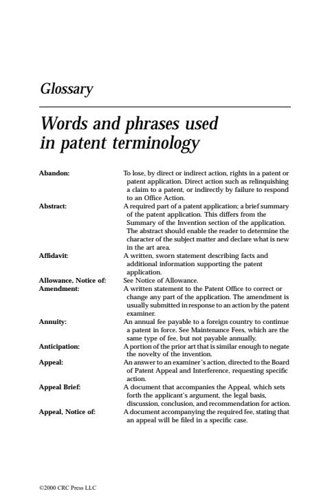 Cover of Glossary