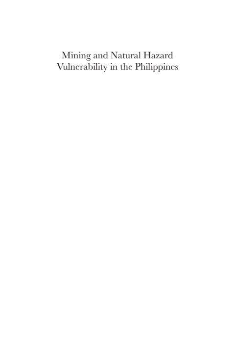Cover of Mining and Natural Hazard Vulnerability in the Philippines
