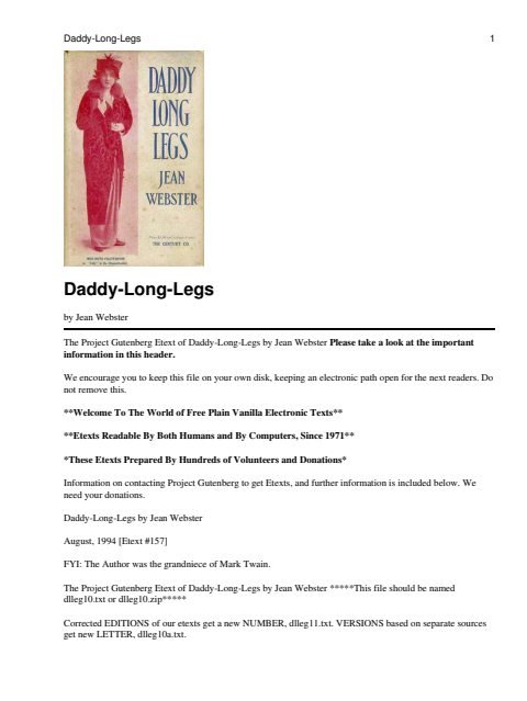 Cover of Daddy-Long-Legs