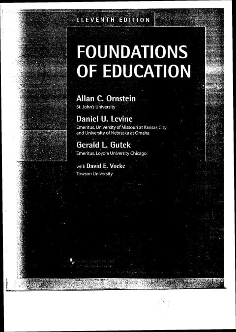 Cover of Foundations of Education-Wadsworth