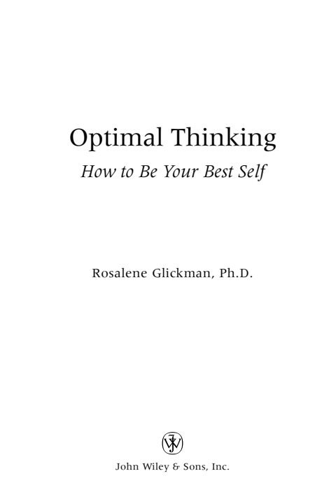 Cover of Optimal Thinking