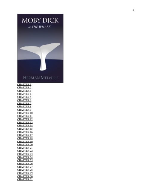 Cover of Moby Dick