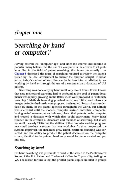 Cover of Chapter 9: Searching by hand or computer?